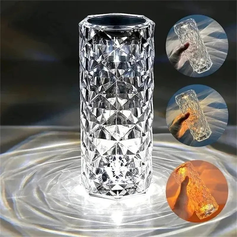 The Official Crystal Table Lamp 16 Colors USB Touch Lamp LED Romantic Diamond Atmosphere Light